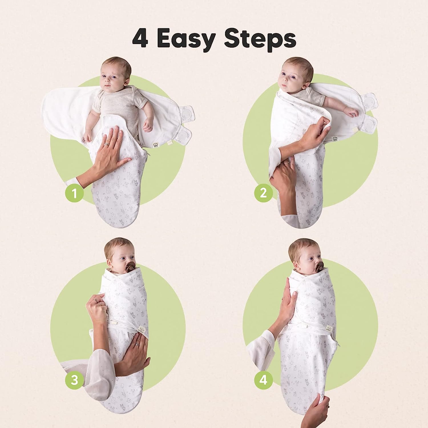 3-Pack Baby Swaddle Sleep Sacks with Zipper - Newborn Swaddle Sack, Baby Swaddles Sleep Sack 0-3 Months, Wearable Blanket Baby, Baby Swaddle Blanket Wrap, Swaddle Sack, Easy Change Swaddle (Aspire) - Image 6